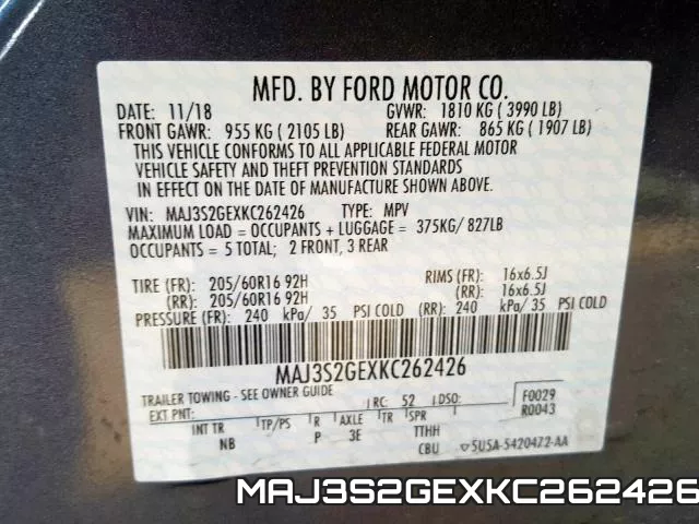 MAJ3S2GEXKC262426 фото 2
