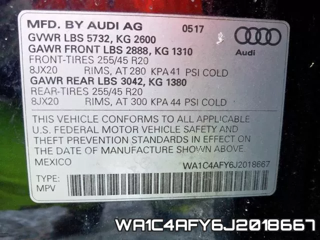 WA1C4AFY6J2018667 фото 2