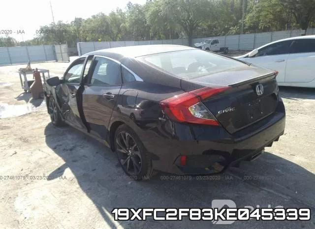 19XFC2F83KE045339 фото 4