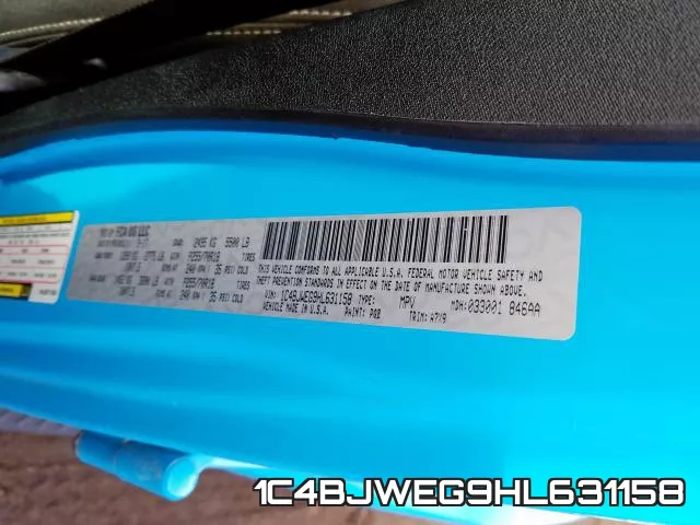 1C4BJWEG9HL631158 фото 2
