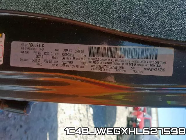 1C4BJWEGXHL627538 фото 2