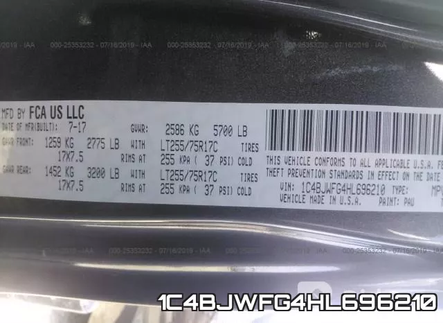 1C4BJWFG4HL696210 фото 10