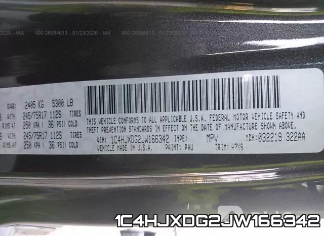 1C4HJXDG2JW166342 фото 10