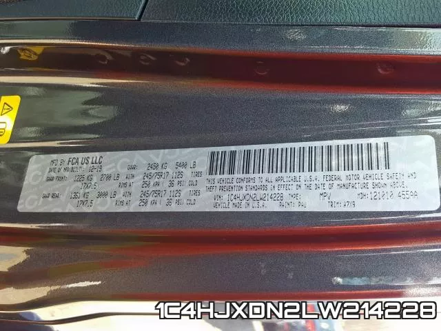 1C4HJXDN2LW214228 фото 2