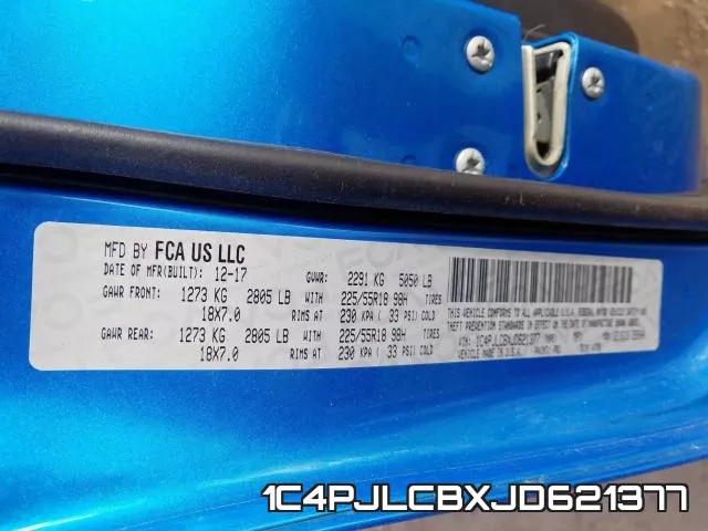 1C4PJLCBXJD621377 фото 2