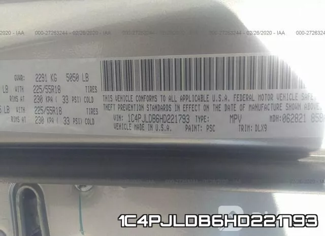 1C4PJLDB6HD221793 фото 10