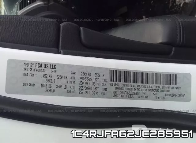 1C4RJFAG2JC285951 фото 10