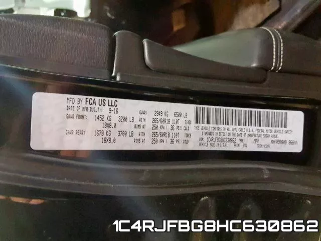1C4RJFBG8HC630862 фото 2