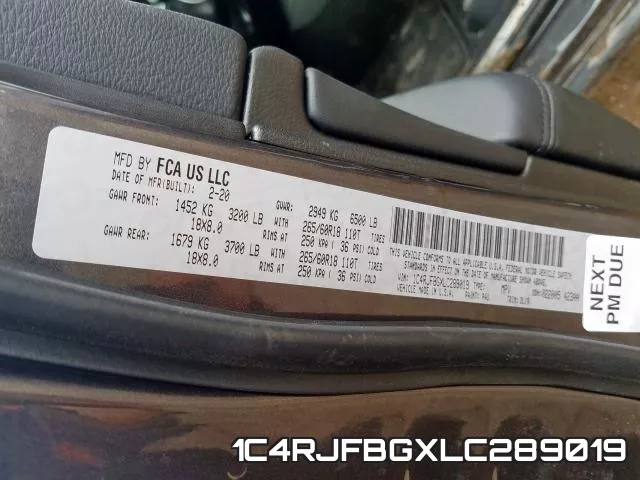 1C4RJFBGXLC289019 фото 2