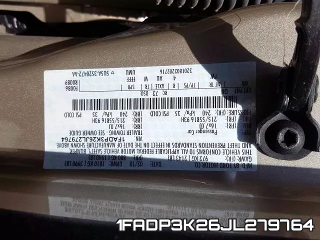 1FADP3K26JL279764 фото 2