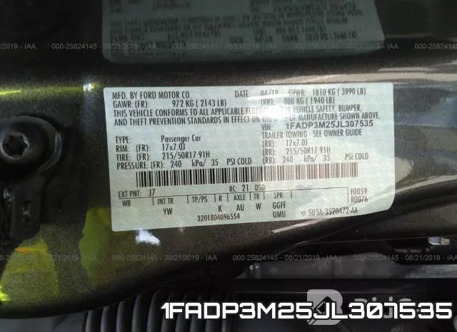 1FADP3M25JL307535 фото 10