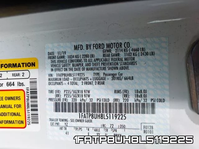 1FATP8UH8L5119225 фото 2