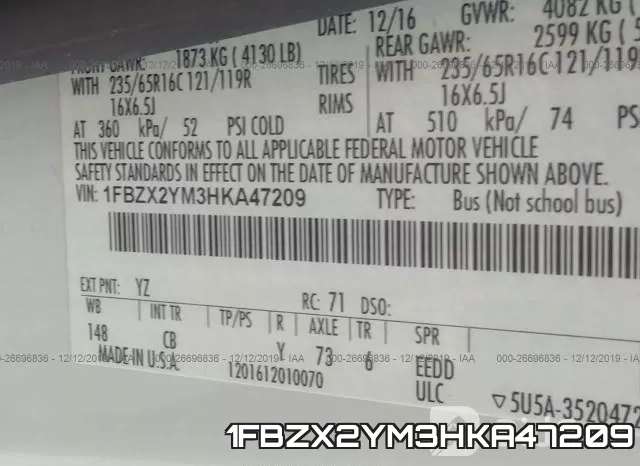 1FBZX2YM3HKA47209 фото 10