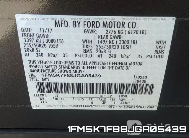 1FM5K7F88JGA05439 фото 10