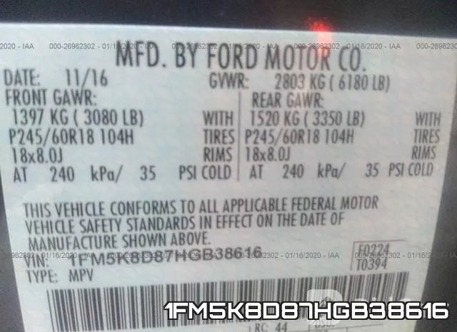1FM5K8D87HGB38616 фото 10