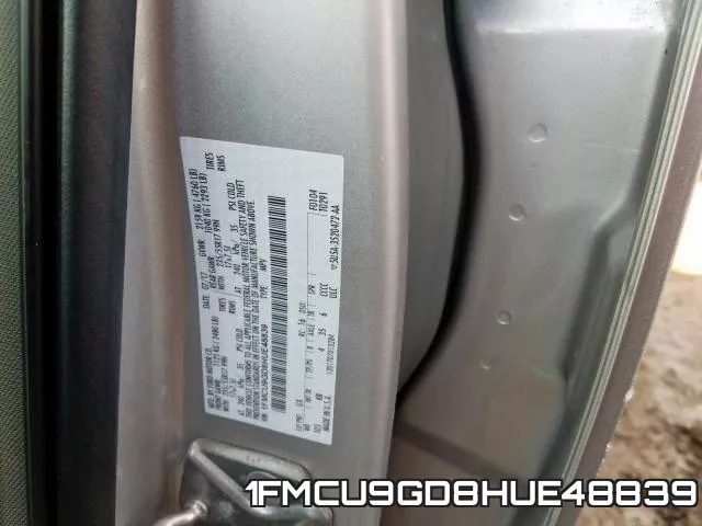 1FMCU9GD8HUE48839 фото 2