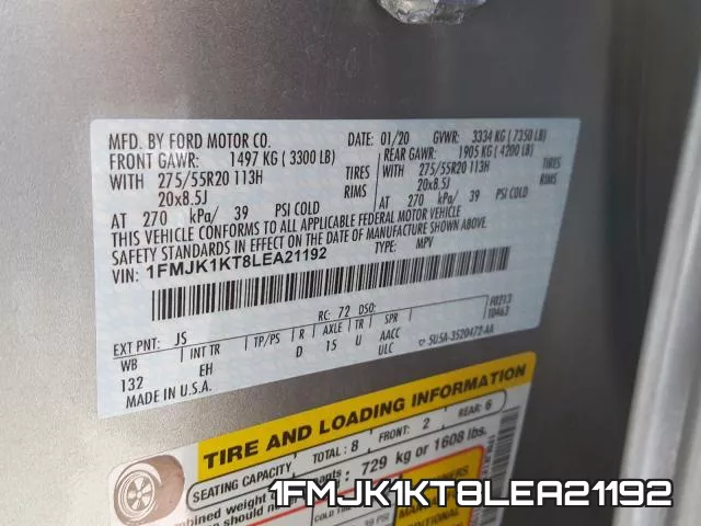 1FMJK1KT8LEA21192 фото 2