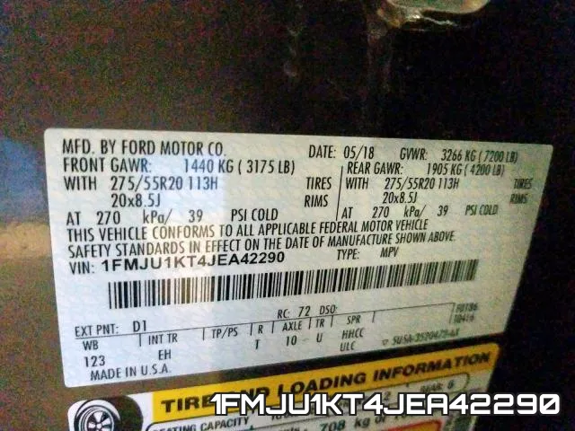 1FMJU1KT4JEA42290 фото 2