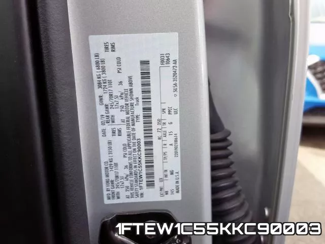 1FTEW1C55KKC90003 фото 2