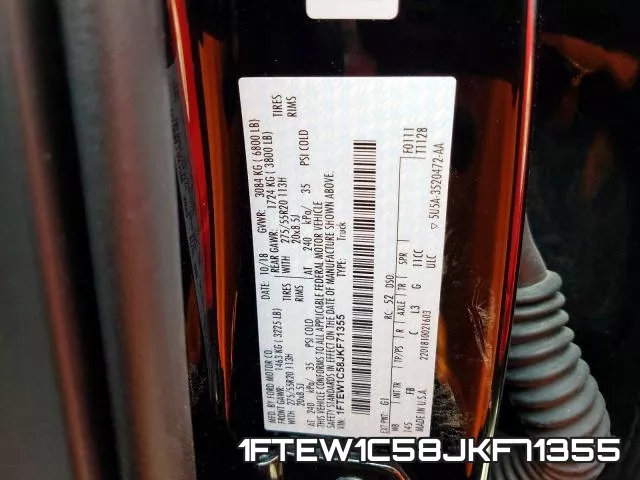 1FTEW1C58JKF71355 фото 2