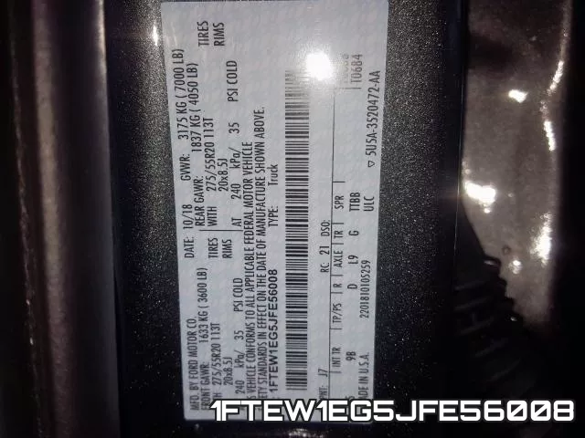 1FTEW1EG5JFE56008 фото 2