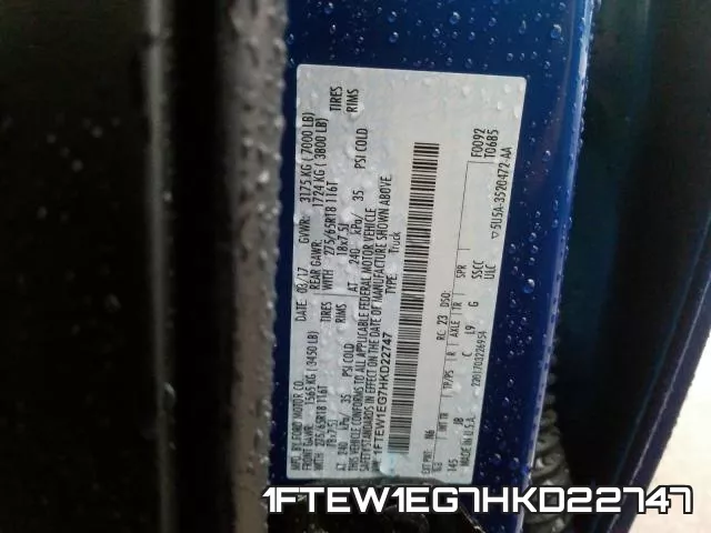 1FTEW1EG7HKD22747 фото 2
