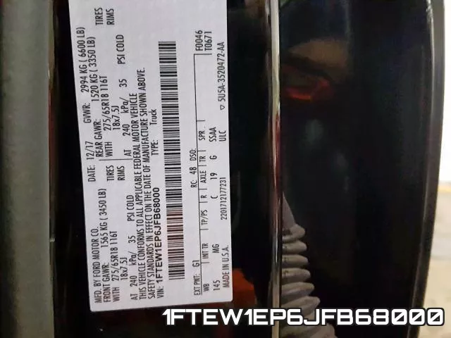 1FTEW1EP6JFB68000 фото 2