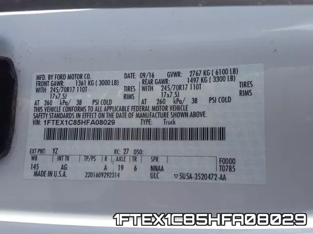 1FTEX1C85HFA08029 фото 2