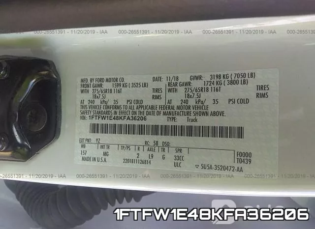 1FTFW1E48KFA36206 фото 10