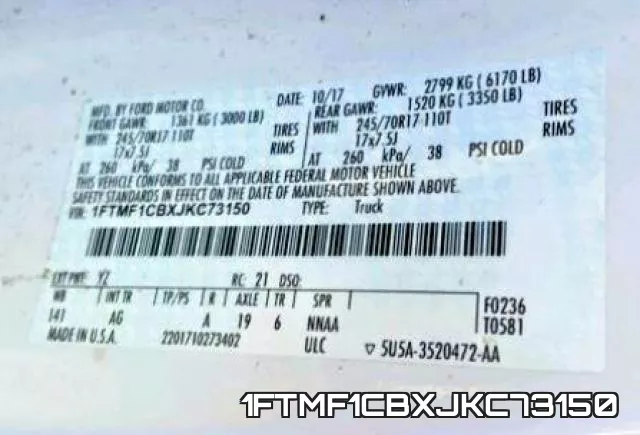 1FTMF1CBXJKC73150 фото 2