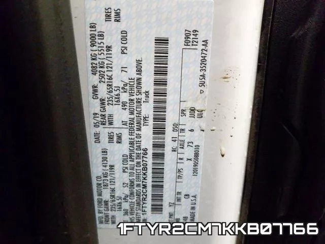 1FTYR2CM7KKB07766 фото 2