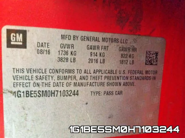 1G1BE5SM0H7103244 фото 2