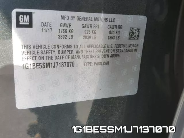 1G1BE5SM1J7137070 фото 2