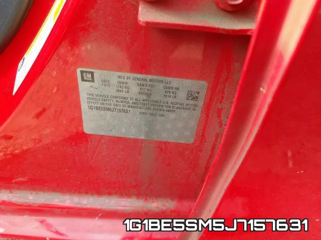 1G1BE5SM5J7157631 фото 2