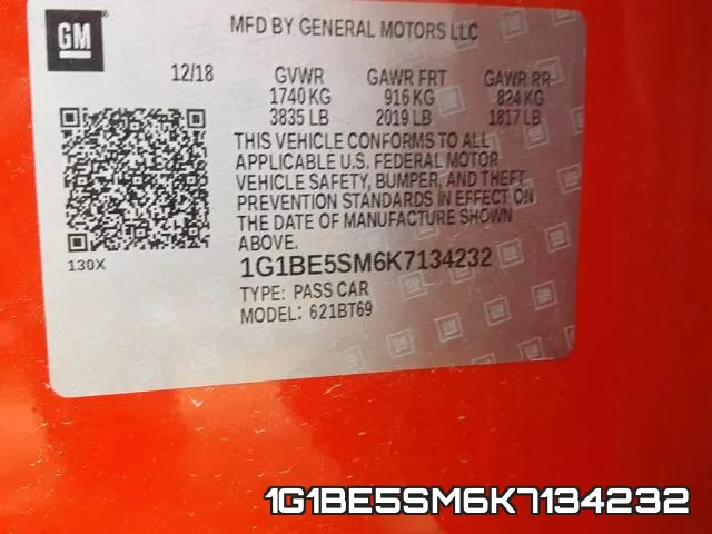 1G1BE5SM6K7134232 фото 2