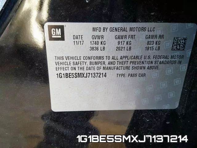 1G1BE5SMXJ7137214 фото 2