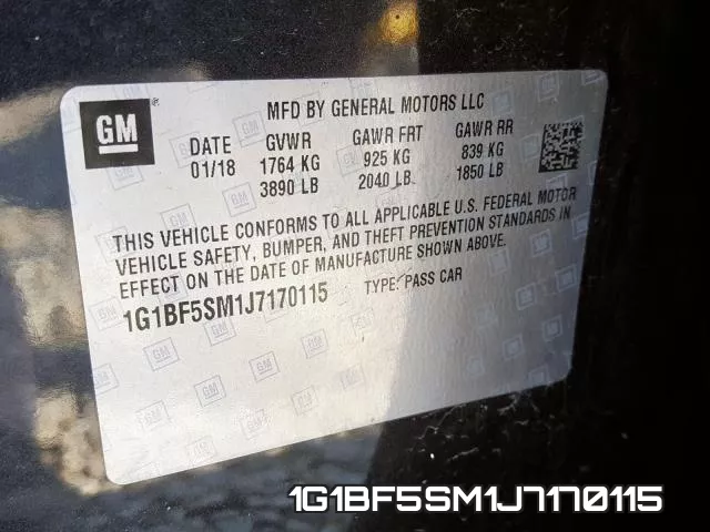 1G1BF5SM1J7170115 фото 2