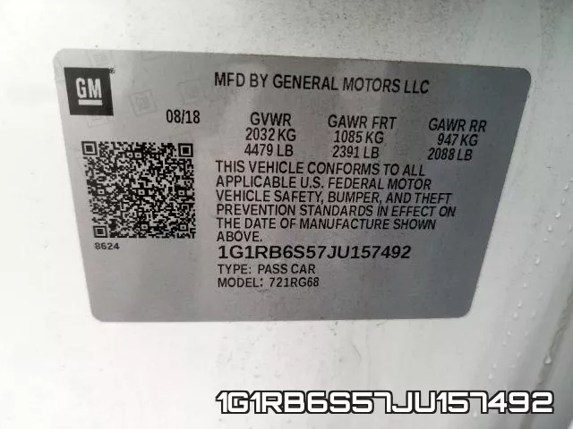 1G1RB6S57JU157492 фото 2