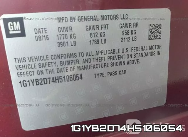 1G1YB2D74H5106054 фото 10