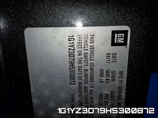 1G1YZ3D79H5300872 фото 2