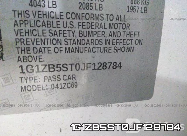 1G1ZB5ST0JF128784 фото 10