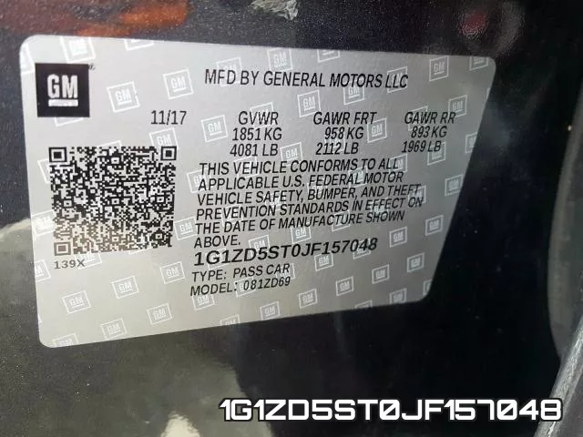 1G1ZD5ST0JF157048 фото 2