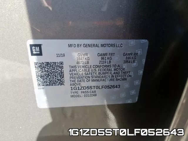 1G1ZD5ST0LF052643 фото 2