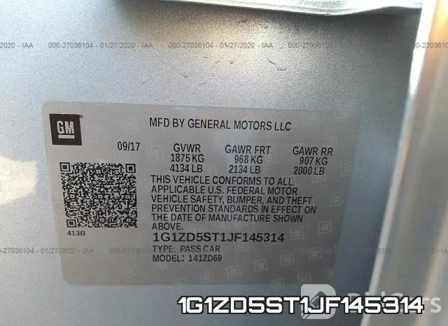 1G1ZD5ST1JF145314 фото 10