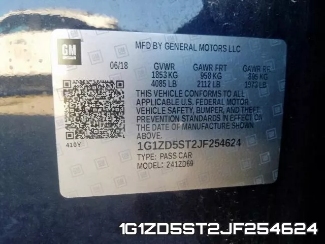 1G1ZD5ST2JF254624 фото 2