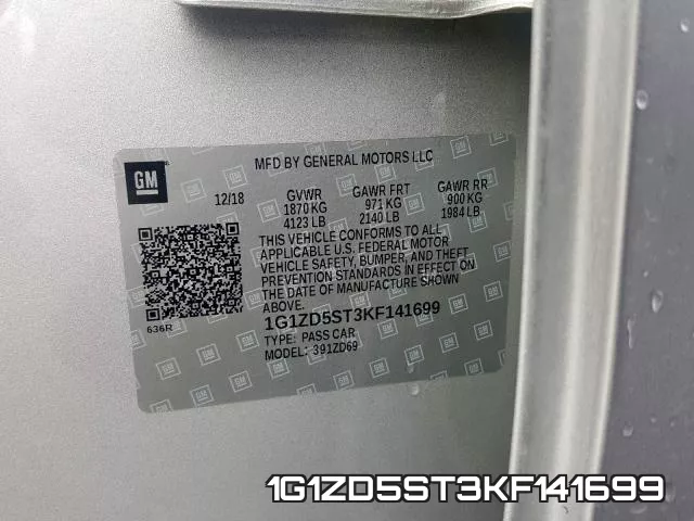 1G1ZD5ST3KF141699 фото 2