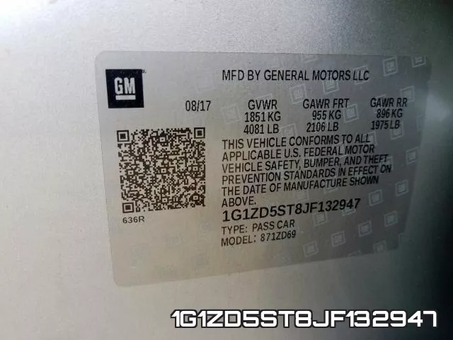 1G1ZD5ST8JF132947 фото 2