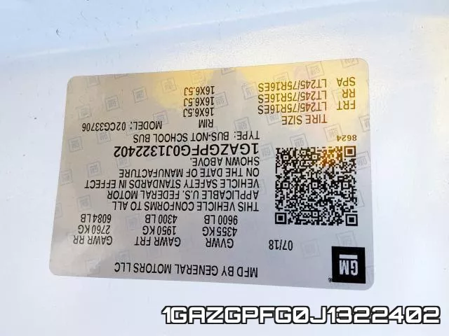 1GAZGPFG0J1322402 фото 2