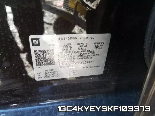 1GC4KYEY3KF103373 фото 2