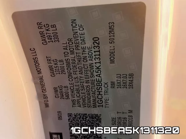 1GCHSBEA5K1311320 фото 2